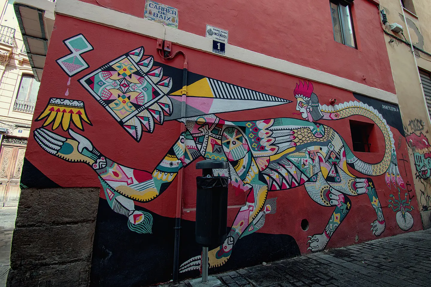 Detalle de Barrio del Carmen y arte urbano, Valencia