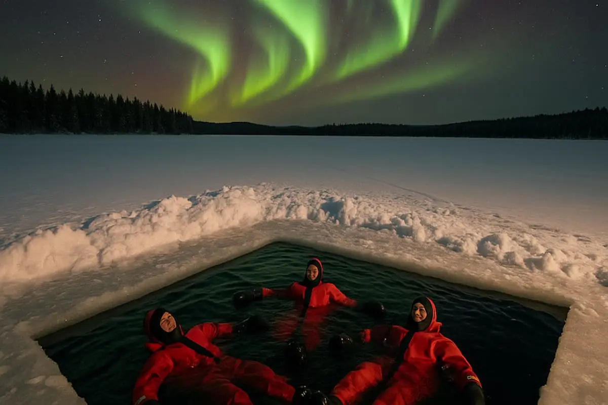 Flotación en agua helada con Wonderlapland, Rovaniemi