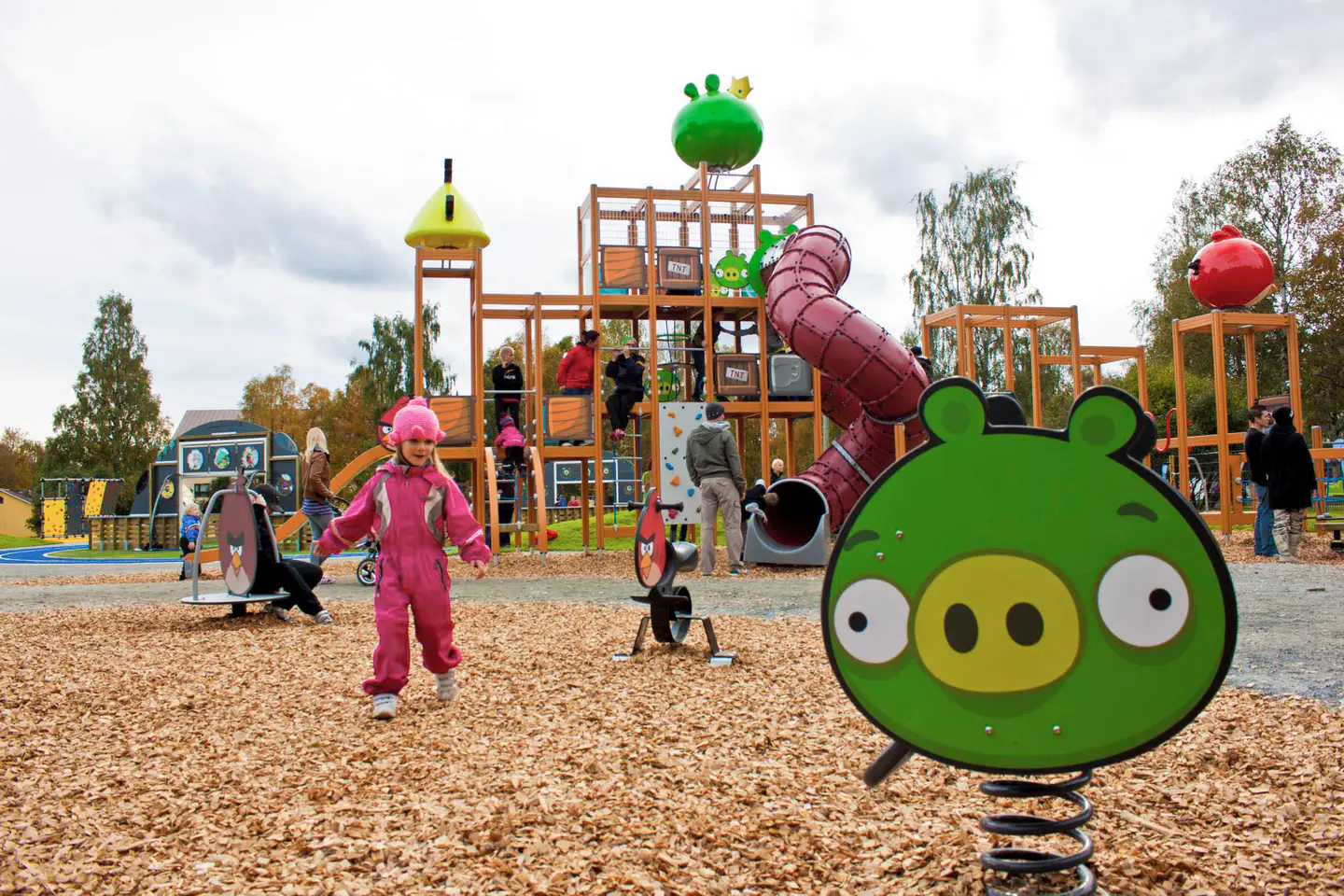 Detalle característico de Angry Birds Activity Park en Rovaniemi