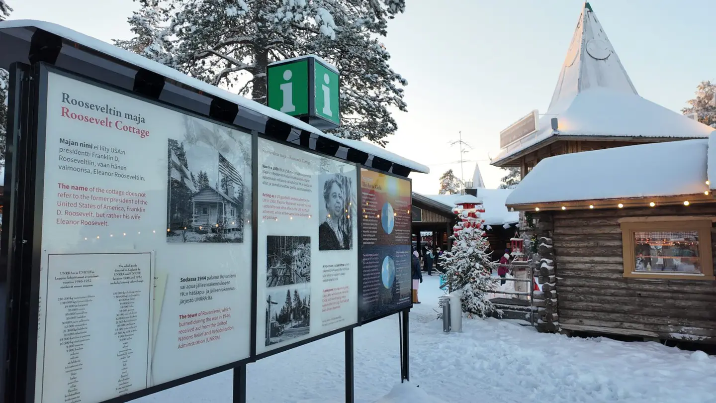 Detalle característico de Cabaña Roosevelt en Rovaniemi